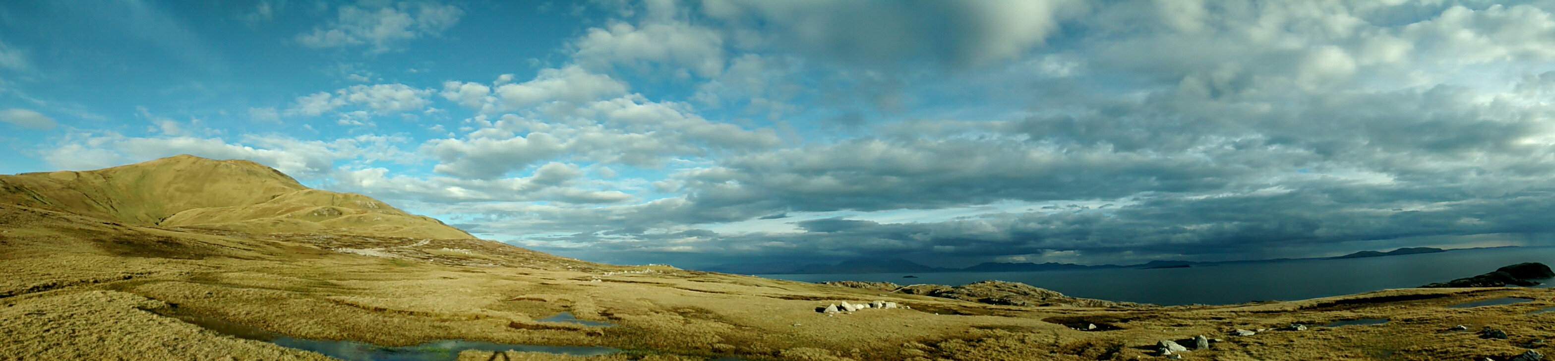 A panoramic view of the island with Knockmore to the left