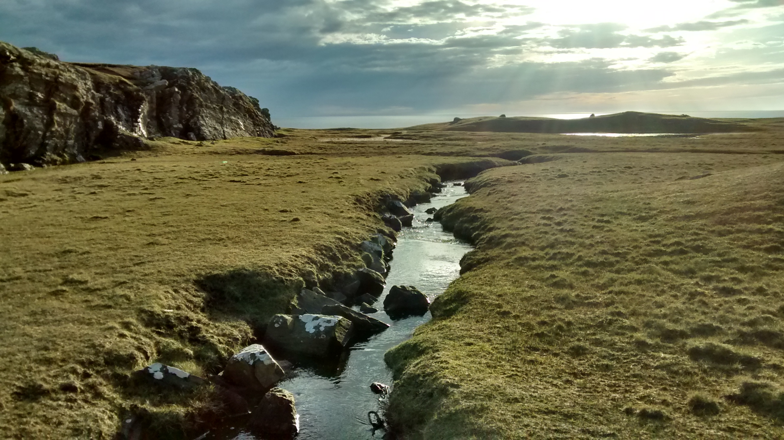 A panoramic view of the island with Knockmore to the left